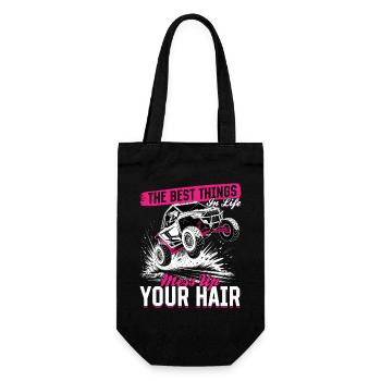 UTV Off Road Girl Woman 4 Wheeler Side by side - Gift Bag for Bottles - black - Front