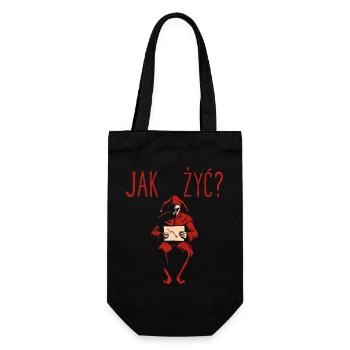 Jak Żyć Polish Meme Existential Jester - Gift Bag for Bottles - black - Front