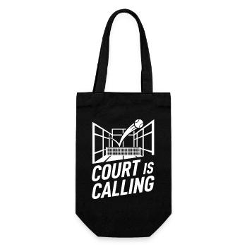 Court is Calling Padel Tennis Lifestyle Sport - Gift Bag for Bottles - black - Front