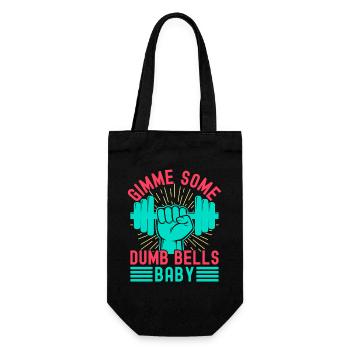 Fitness Fanatics Some Dumb Bells Baby Calisthenics - Gift Bag for Bottles - black - Front