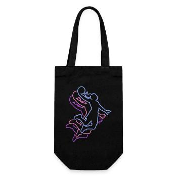 Basketball Mädchen Basketballerin Frauen - Geschenkbeutel für Flaschen - Schwarz - Vorne