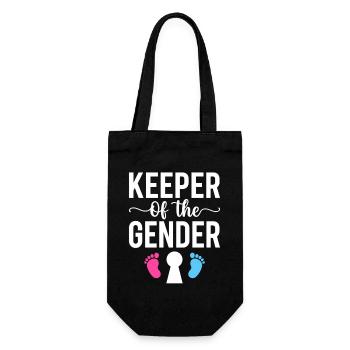 Gardienne du design des empreintes de genre - Sac à bouteille - noir - Devant
