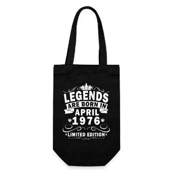 April 1976 Retro April 1976 Birthday Gift - Gift Bag for Bottles - black - Front