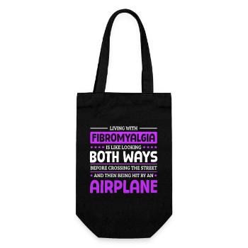 Quote For Fibromyalgia Awareness - Gift Bag for Bottles - black - Front