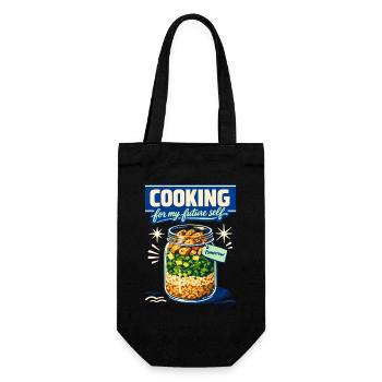 Cuisiner pour demain | Cuisine de préparation des repas - Sac à bouteille - noir - Devant