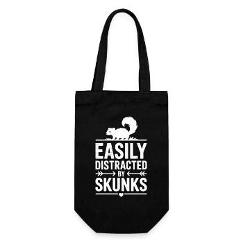 Stinktier Sprüche Lustiges Stinktier Geschenk - Geschenkbeutel für Flaschen - Schwarz - Vorne
