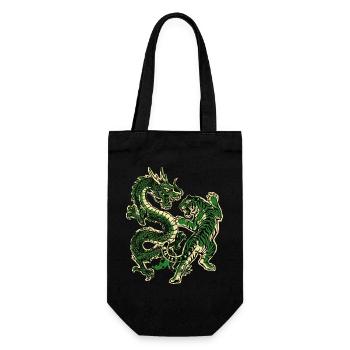 Chinese Dragon Tiger - Gift Bag for Bottles - black - Front
