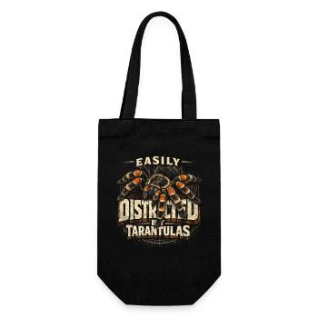 Tarantula Easily Distracted By Tarantulas - Gift Bag for Bottles - black - Front