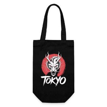 Tokyo Dragon Shirt Japan Samurai Style Streetwear - Gift Bag for Bottles - black - Front