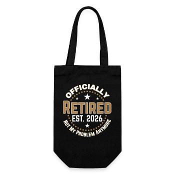 Funny Retired 2026 OFFICIALLY RETIRED 2026 - Gift Bag for Bottles - black - Front