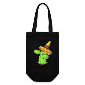 Dabbing Cactus Mexican Shirt - Gift Bag for Bottles - black - Front