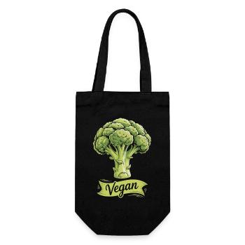 T-shirt végane Chemise nutritive en brocoli - Sac à bouteille - noir - Devant