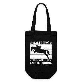 Hobby Horse Rider ARt Of English Riding English - Geschenkbeutel für Flaschen - Schwarz - Vorne