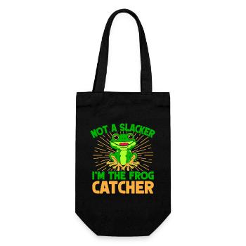 Frog Catcher Not A Slacker Frog - Gift Bag for Bottles - black - Front