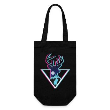 Kunst des Kosmischen Hirschberg-Neondreiecks - Geschenkbeutel für Flaschen - Schwarz - Vorne