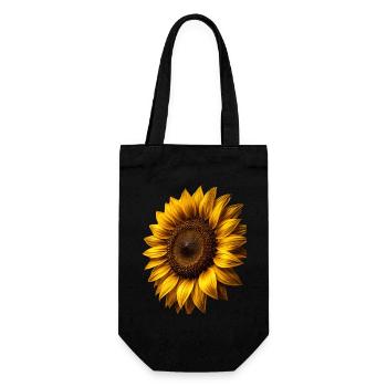 Yellow Sunflowers Flowers Sunflower Graphics - Gift Bag for Bottles - black - Front