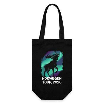 Norway Tour 2026 Moose - Gift Bag for Bottles - black - Front