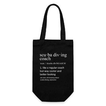 Scuba Diving Coach Definition Diver - Gift Bag for Bottles - black - Front