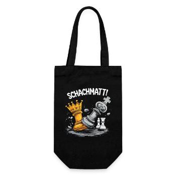 Lustiges Schach T-Shirt für Männer Geschenk Spruch - Geschenkbeutel für Flaschen - Schwarz - Vorne