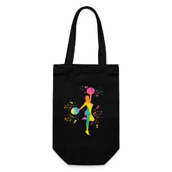 Cheerleader Cheer Mom Cheerleading - Gift Bag for Bottles - black - Front