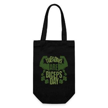 Biceps Bicep Training Bodybuilder Gym - Gift Bag for Bottles - black - Front