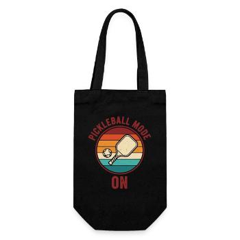 Pickleball Mode On Funny Player Pickle Ball Play - Gift Bag for Bottles - black - Front