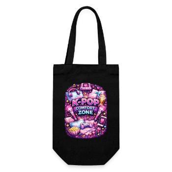 K Pop Comfort Zone - Geschenkbeutel für Flaschen - Schwarz - Vorne