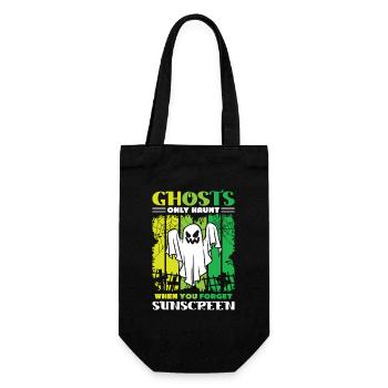Dicton anglais d’Halloween de Chasseur de Fantômes - Sac à bouteille - noir - Devant