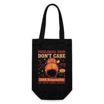 Pickleball Funny Player Pickle Ball Love - Gift Bag for Bottles - black - Front