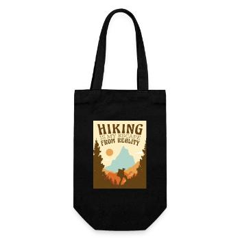 Hiking Bergsteigen Wandern Spruch - Geschenkbeutel für Flaschen - Schwarz - Vorne
