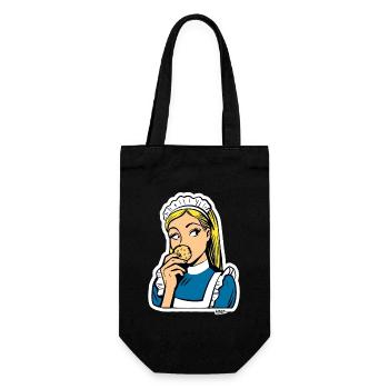 Maid and Cookie Pop Art - Gift Bag for Bottles - black - Front