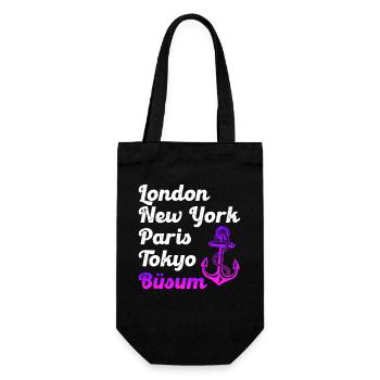 Büsumer LONDON NEW YORK PARIS TOKYO BÜSUM - Gift Bag for Bottles - black - Front