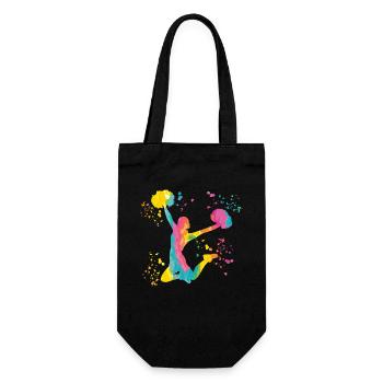 Cheerleader Cheer Mom Cheerleading - Gift Bag for Bottles - black - Front