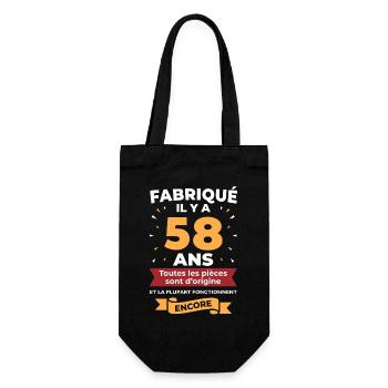 Fabriqué il y a 58 ans - Sac à bouteille - noir - Devant