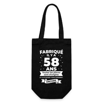 Cœur Floral Joyeux Anniversaire - Sac à bouteille - noir - Devant