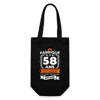 Fabrication vintage 58 ans - Origine - Sac à bouteille - noir - Devant