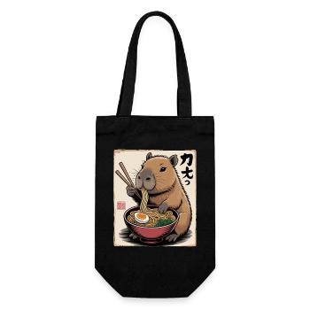 Capybara Ramen Feast - Gift Bag for Bottles - black - Front