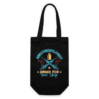 Anesthesiologist Awake Your Sleep Anesthesia - Gift Bag for Bottles - black - Front