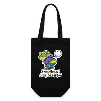 Giggle Frog Hoodie Saying - Gift Bag for Bottles - black - Front