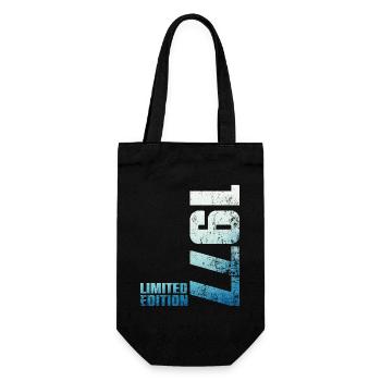 49th Birthday Man Woman 49 Year Old 1977 Gift - Gift Bag for Bottles - black - Front