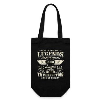 Legends 2008 Vintage 18th Birthday Gift - Gift Bag for Bottles - black - Front