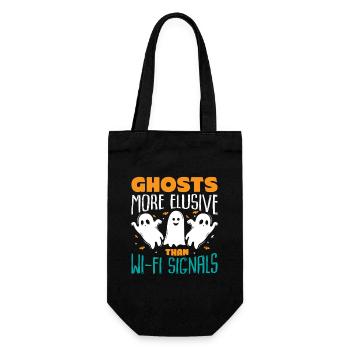 Dicton anglais d’Halloween de Chasseur de Fantômes - Sac à bouteille - noir - Devant