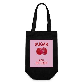 Sweet Sugar Love Rose Candy Humor Shirt - Sac à bouteille - noir - Devant
