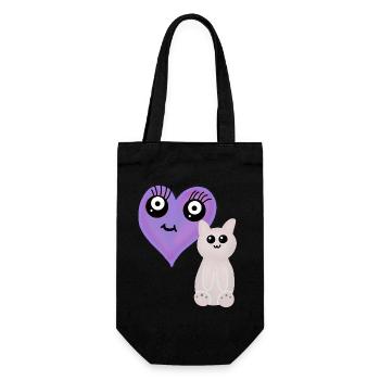 Cat Hearts Pets Cats - Gift Bag for Bottles - black - Front