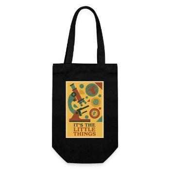The Little Things | Microbiology Microscope - Gift Bag for Bottles - black - Front