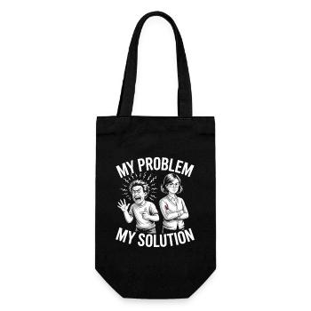 Prof de lycée Mon problème Ma maman Pictogramme - Sac à bouteille - noir - Devant