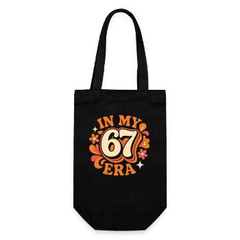 In My 67 Era Italian Brainrot Humor Geburtstag - Geschenkbeutel für Flaschen - Schwarz - Vorne