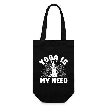Pilates Enthusiasts Yoga Is My Need Pilates - Gift Bag for Bottles - black - Front