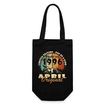 April 1996 Vintage-Geburtstagsgeschenk - Geschenkbeutel für Flaschen - Schwarz - Vorne