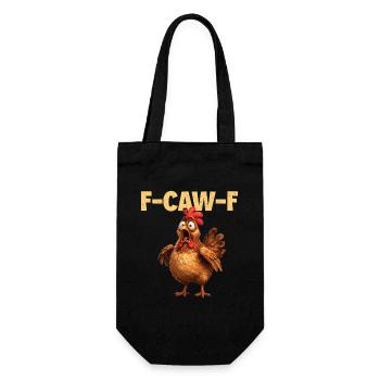 FCawF Huhn Vogel Wortspiel Sarkasmus Dunkler Humor - Geschenkbeutel für Flaschen - Schwarz - Vorne